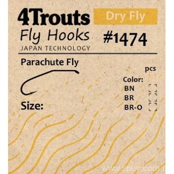 Крючок #1474 Parachute Fly (4trouts)