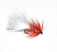 Woolly Bugger - White-Red