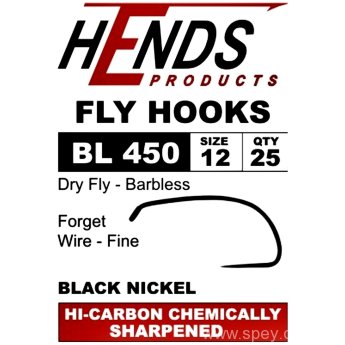 Гачки BL-450 Dry Fly (Hends products) безбородий