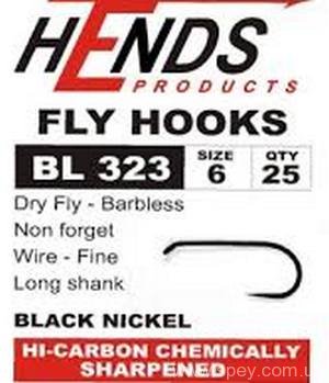 Гачки BL-323 Dry Fly (Hends products) безбородий
