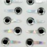 Глазки голографические 3D Tab Eyes Silver (VF)