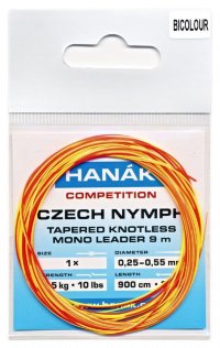 Competition Czech Nymph Tapered Knotless Mono Leader (HANAK)