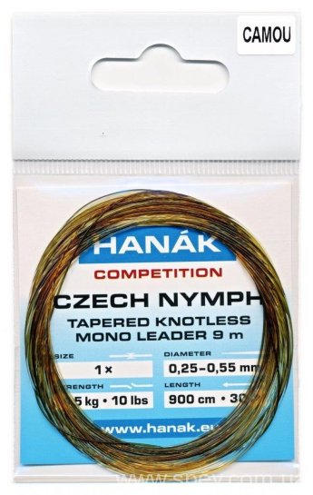 Підлісок Competition Czech Nymph Tapered Knotless Mono Leader (HANAK)