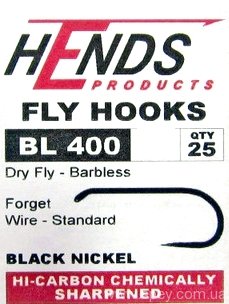 Гачки BL-400 Dry Fly (Hends products) безбородий