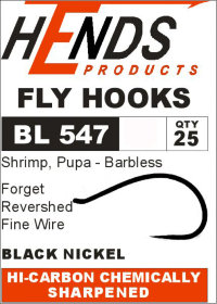 Крючки BL-547 Shrimp, Pupa (Hends products) безбородый