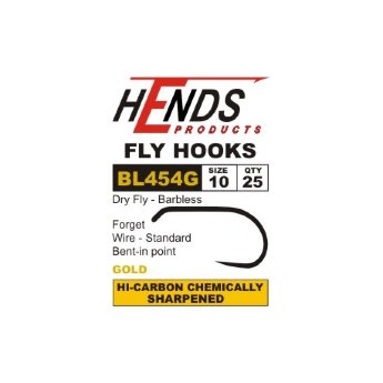 Гачки BL-454 GOLD Dry Fly (Hends products) безбородий