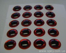 Глазки голографические 3D (4Trouts) цв.Red 5,4mm