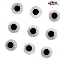 Глазки голографические плоские (Hends products) 6mm - Silver