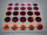Глазки голографические плоские (4Trouts) цв.Red 3mm