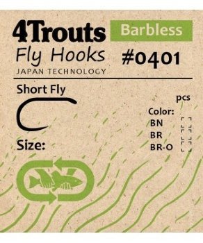 Крючок #0401 Short Fly (4trouts) BL