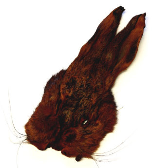 Маска зайця Hare's Mask Grade # 1 (Hareline) - Dyed Dark Brown